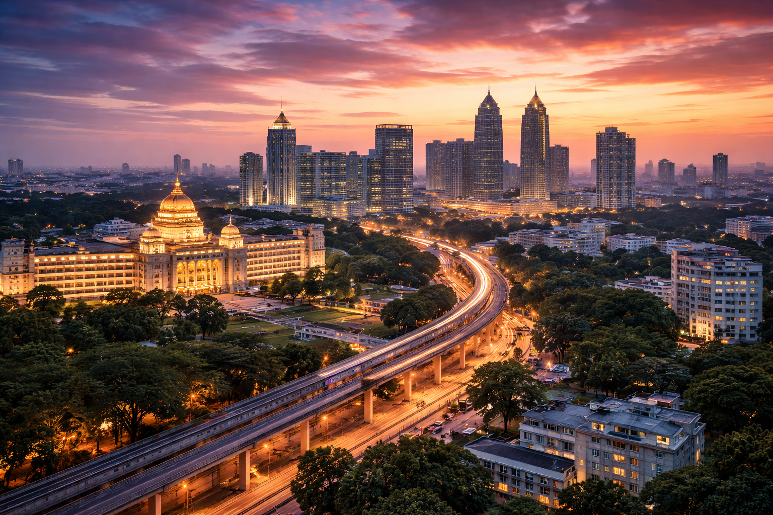 Bangalore City Skyline